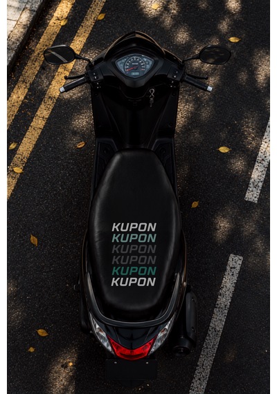 Siyah Kupon Desenli Motosiklet Sele Kılıfı