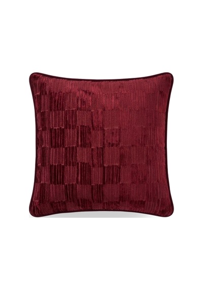 "pixel" Kadife Dokulu Kırlent Kılıfları - 45x45 Bordo