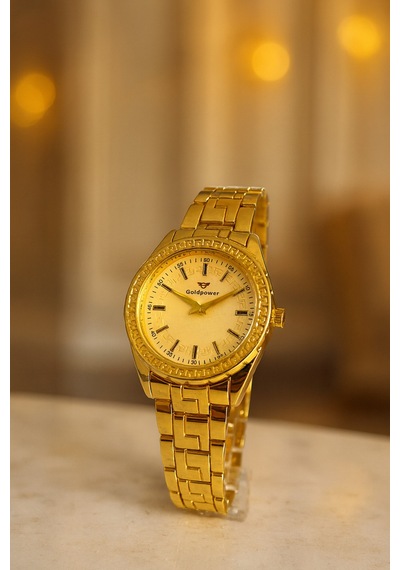 Lüks Minimal Metal Gold Renk Kol Saati Altın - 731207905 Şeffaf
