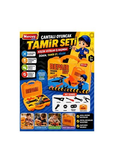 Heroes Toys Küçük Çantalı Tamir Seti Ern-817