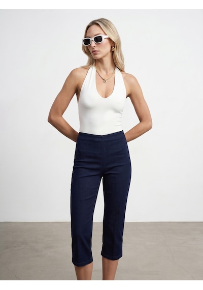 Dilvin 21231 Halter Yaka Bodysuit-ekru