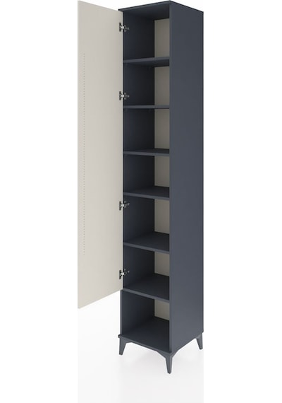 Hyperion Dolap 6 Raflı Tek Kapaklı 44x44x243 Antrasit-aytaşı Antrasit