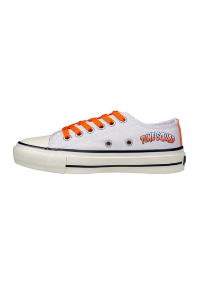 Kadın Vegan Beyaz Sneakers - Looney Tunes Bugs Bunny Space Jam Tasarım Çok Renkli
