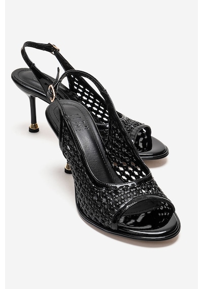 Luvishoes Bonıto Siyah Örgü Kadın İnce Topuklu Ayakkabı
