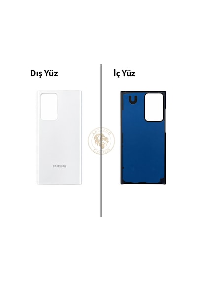 Samsung Galaxy Note 20 Ultra Beyaz Renk Arka Kapak Arka Cam Batarya Kapağı Pil Kapağı Lazer Kesim Back Cover Galaxy Note 20 Ultra Uyumlu