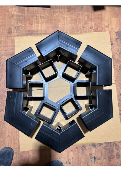 Denizwelding Pergola Seti Kamelya,teras,kış Bahcesi,garaj ,sundurma Weranda İcn90x90x2.5 6 Gen Siyah