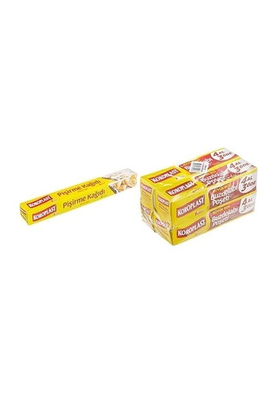 Pişirme Kağıdı 37 Cm X 8 Mt Ve Büyük Boy 80'li 4 Al 3 Öde Buzdolabı Poşeti 4 X 20
