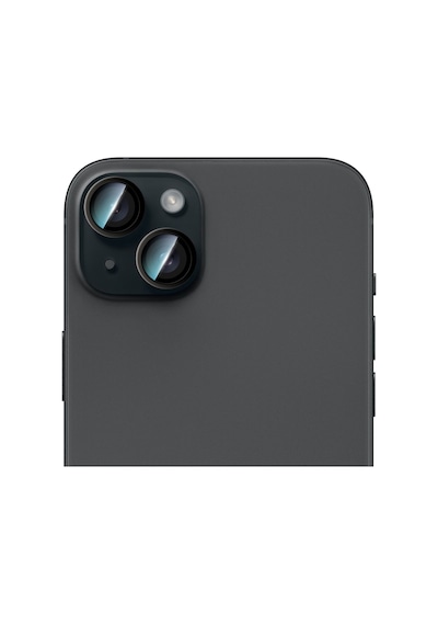 Apple Uyumlu iPhone 15 Plus Caseworld Alloy Serisi Oleofobik Anti Reflective Kamera Lens Koruyucu Siyah