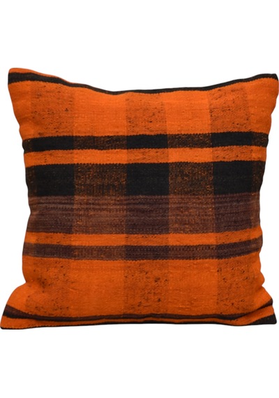 Zehra Abla Halı Yeni El Dokuma Dekoratif Kilim Kırlent Yastık Kılıfı 6781 Çok Renkli