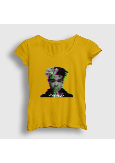 Presmono Kadın Pray Xxxtentacion T-shirt Sarı