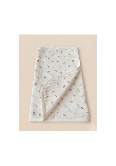 %100 Pamuk Bebek Battaniyesi 80x90 Mor