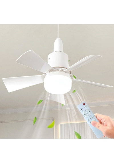 Cata Ct-1155 Karayel Fanlı 82 Watt Led Ampul Lamba Beyaz Işık Vantilatör Aydınlatma E27 3 Renk Dim Edilebilir