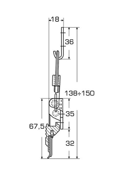 138-150Mm. Paslanmaz Mandallı Kilit. Ayarlı