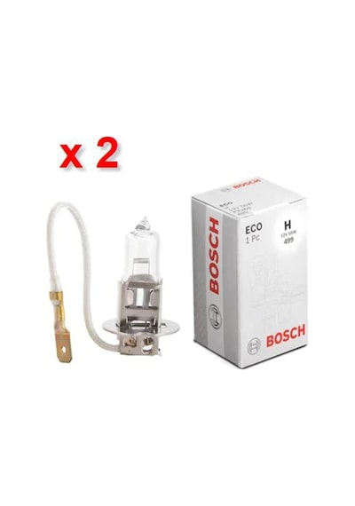 2 Adet Set Bosch  H3 Ampül Eco,H3 12V 55W Normal Isik 550885885