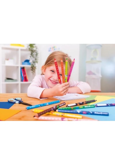 Pelikan Combino 12'li Jumbo Kuru Boya Kalemi / 811194 Çok Renkli