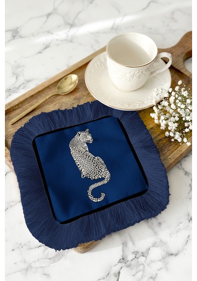 Leopar Motifli Saçaklı Sunum Peçetesi-lüks Vahşi Şıklık Bohem Lacivert Bardak Altlığı Servis Mendili Ayışığı Mint Yeşili Leopar Motifli Saçaklı Sunum Peçetesi-lüks Vahşi Şıklık Bohem Lacivert Bardak Altlığı Servis Mendili Ayışığı Mint Yeşili