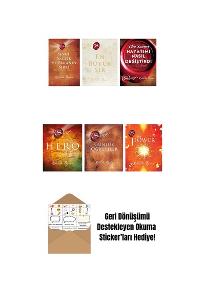 Rhonda Byrne 6 Kitap Set + Okuma Sticker'ları