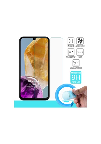 Samsung Galaxy M15 Nano Glass Cam Ekran Koruyucu Galaxy M15 İle Uyumlu Ekran Koruyucu - Şeffaf