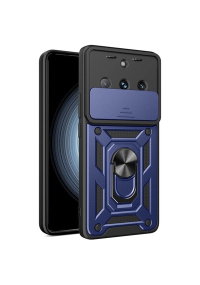 Realme 11 Pro Kılıf Pars Lens Yüzüklü Silikon - Lacivert