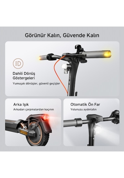Gt3 Elektrikli Scooter 700w 50km Menzil Çift Süspansiyon Siyah