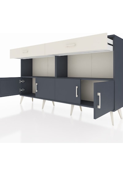 Arges Konsol 2 Raflı 2 Çekmeceli 4 Kapaklı 176x30x99 Antrasit-ant Antrasit-antrasit/aytaşı Arges Konsol 2 Raflı 2 Çekmeceli 4 Kapaklı 176x30x99 Antrasit-ant Antrasit-antrasit/aytaşı