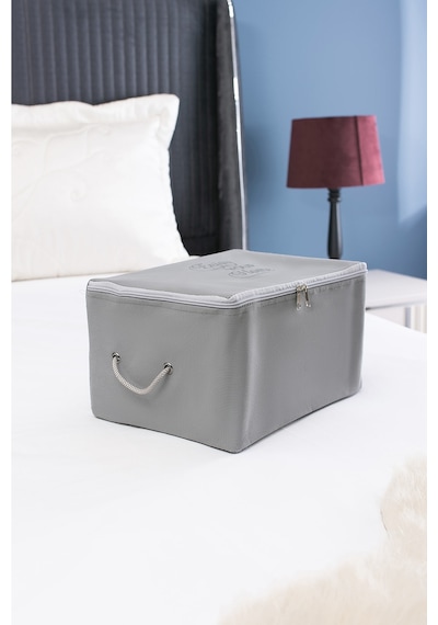 Serstil Mini Boy Baskı Detaylı Antrasit Hurç 30 X 22 X 18 Cm Gri