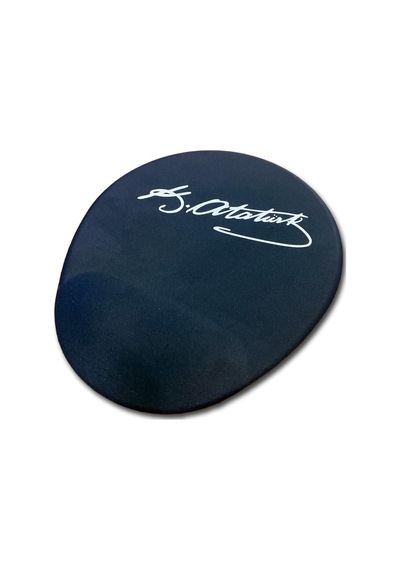 Ln-1881 Atatürk İmzalı Siyah Ergonomik Suya Dayanıklı Bileklikli Mouse Pad