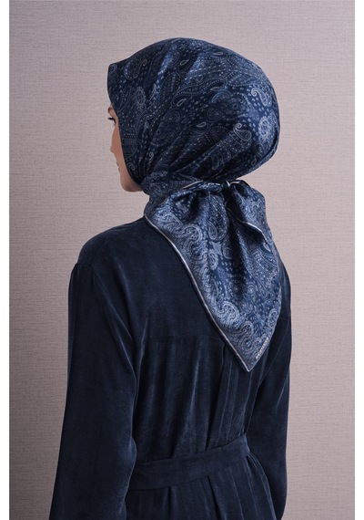 Armine İpek Eşarp 2027 Kış - 9631-84 Koyu Lacivert Sura