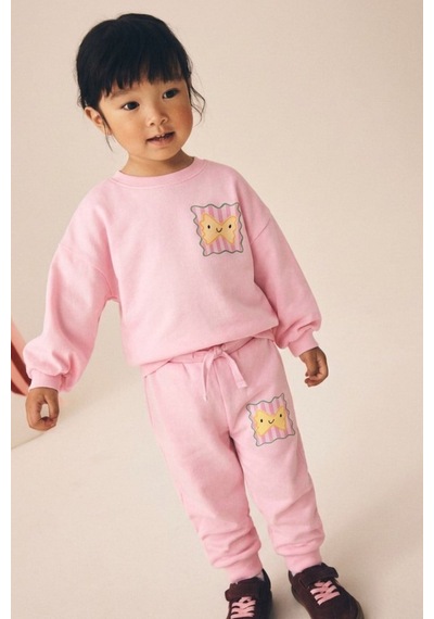 Noble Kids Kız Çocuk Pasta Baskılı Eşofman Takımı Pembe