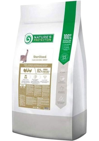 Nature's Protection Kısırlaştırılmış Kümes Hayvanlı Ve Somonlu Kedi Maması 18 KG