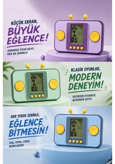 Delux Serisi Torima Gc-010 Yeşil El Atarisi Tetris Gameboy Nostalji Hediye Hobi