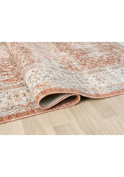 Mariesse Home Vintage Eskitme Desenli Makine Dokuma Salon Oturma Odası Halısı 10207 Terra