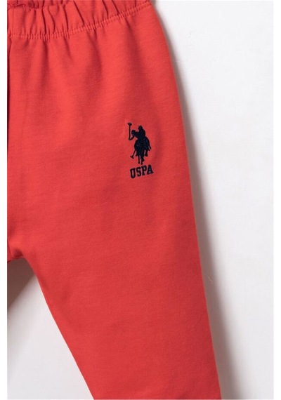 U.S. Polo Assn. U.s Polo Assn Erkek Bebek 2'li Alt Üst Takım Kırmızı Usb3173