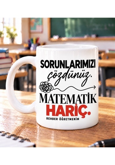Rehber Öğretmen Hediye Kupa- Öğretmenler Günü Özel Tasarım Beyaz