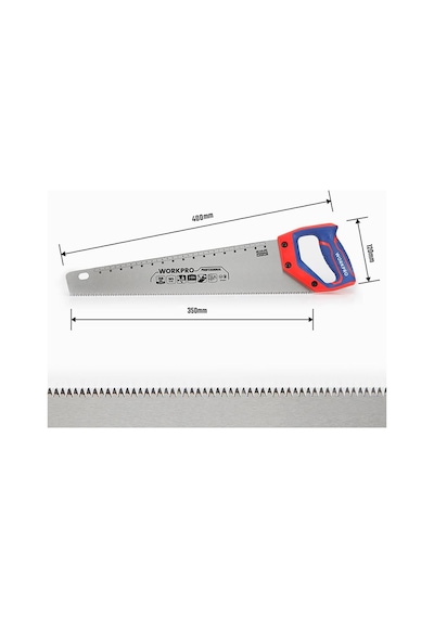 Workpro Wp215035 350mm Sk5 7 Tpı Ağır Hizmet Tipi El Testeresi Fr Wp215035
