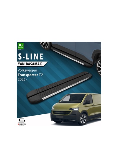 S-dizayn Vw Transporter T7 Uzun Şase S-line Krom Yan Basamak 263 Cm 2025 Üzeri A+ Kalite