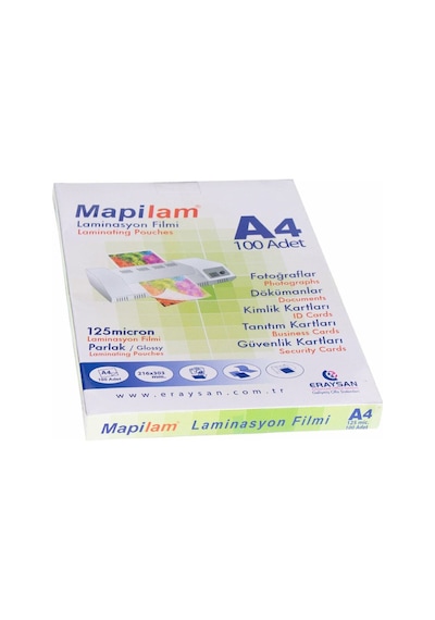 Mapi Laminasyon Filmi A4 125 Micron 100 Lü 1021204 0625