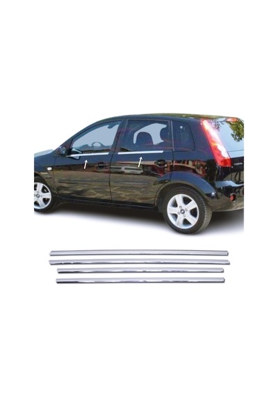 Ford Fiesta Krom Cam Çıtası 4 Prç Pçelik 2002-2009 Arası