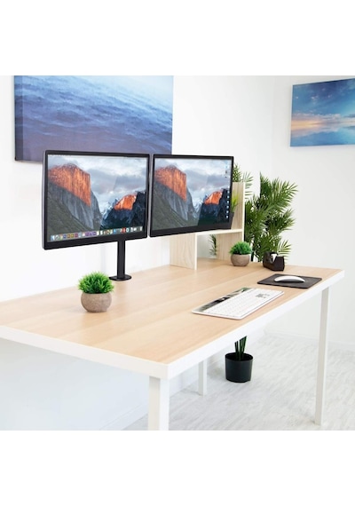 Sline M052 13-37'' Hareketli Çift Kollu Masa Üstü Monitör Standı