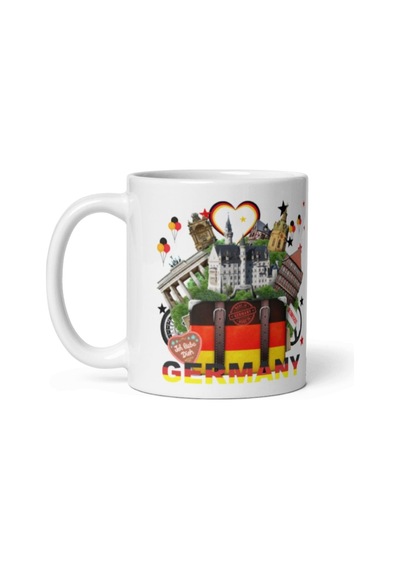 Almanya Kupa Bardak 2 Adet Seyahat Hatıra Germany Mug