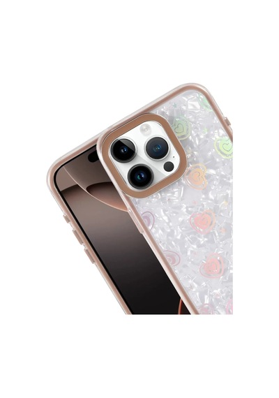Newface Apple İphone 16 Pro Max Lumi Desenli Kapak - Çöl Titanyum Çok Renkli