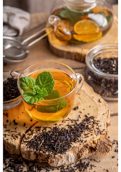 Limonlu Yeşil Çay & French Press Seti