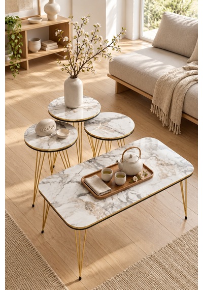 Odera Çift Gold Efes Beyaz Mermer Desenli Elips Orta Sehpa Ve Yuvarlak Zigon Sehpa 4'lü Set Gold Tel Metal Ayaklı Retro Modern Salon Sehpası Diğer Odera Çift Gold Efes Beyaz Mermer Desenli Elips Orta Sehpa Ve Yuvarlak Zigon Sehpa 4'lü Set Gold Tel Metal Ayaklı Retro Modern Salon Sehpası Diğer