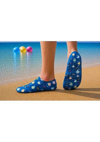 Gripptoes Kaymaz Damla Tabanlı Deniz&havuz Çorabı R1 Çok Renkli