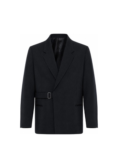 Antioch Kuşaklı Relax Fit Erkek Blazer Ceket Koyu Lacivert