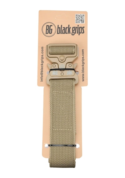 Black Grips Taktik Outdoor Kemer Palaska Metal Tokalı // Bej Kum Bej