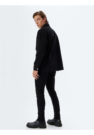 Koton Skinny Fit Kot Pantolon - Michael Jean Siyah 5wam40063nd Siyah
