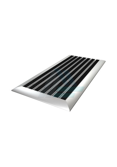 50X80Cm Siyah Halı Yüzeyli 25Mm Yükseklikte Alüminyum Paspas