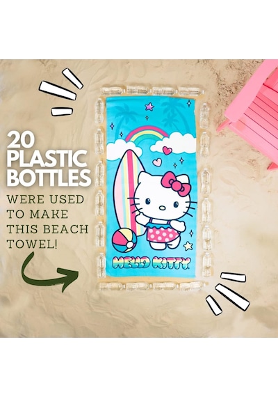 Sanrio Hello Kitty Süper Yumuşak Hafif%100 Geri Dönüştürülmüş Plaj Havlusu Geri Dönüştürülmüş Plastik Şişelerden Üretilmiştir, 147 Cm X 71 Cm %100 Resmi Lisanslı Sanrio Ürünü Çok Renkli Sanrio Hello Kitty Süper Yumuşak Hafif%100 Geri Dönüştürülmüş Plaj Havlusu Geri Dönüştürülmüş Plastik Şişelerden Üretilmiştir, 147 Cm X 71 Cm %100 Resmi Lisanslı Sanrio Ürünü Çok Renkli