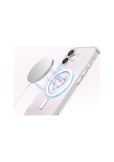 İphone 17 Uyumlu Kılıf M-safe Şarj Özellikli Zore Paris Mova Sert Pc Kapak Pembe